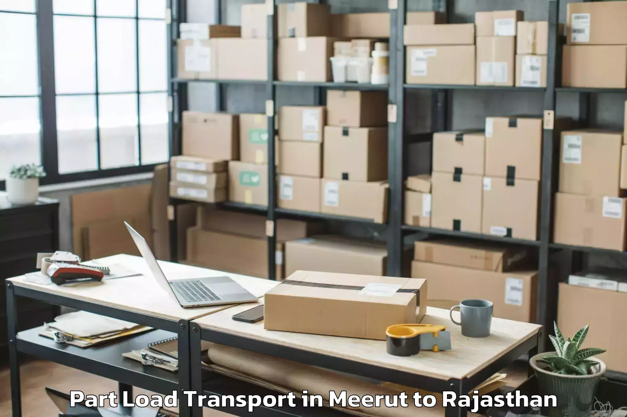 Expert Meerut to Pipar Part Load Transport